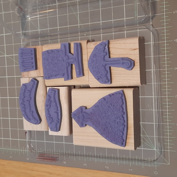 Blooming with Happiness rubber Stampin Up set of 6 - Picture 2 of 3